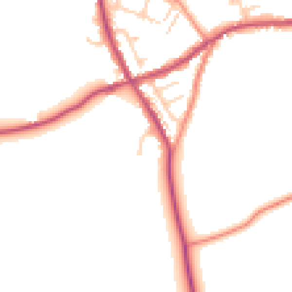 Daytime road noise heatmap for S63 6AF