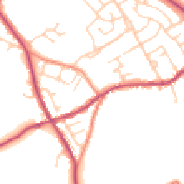 Daytime road noise heatmap for S63 6AN
