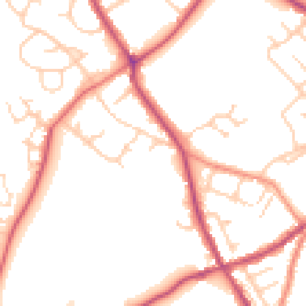 Daytime road noise heatmap for S63 6BF