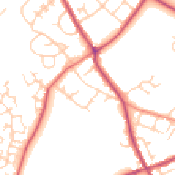 Daytime road noise heatmap for S63 6BJ