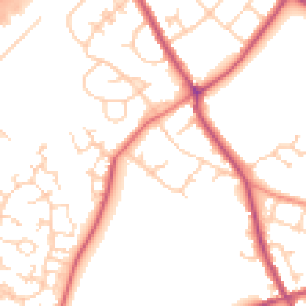 Daytime road noise heatmap for S63 6BN