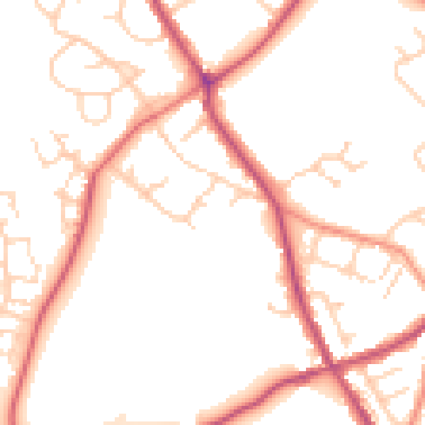 Daytime road noise heatmap for S63 6DA