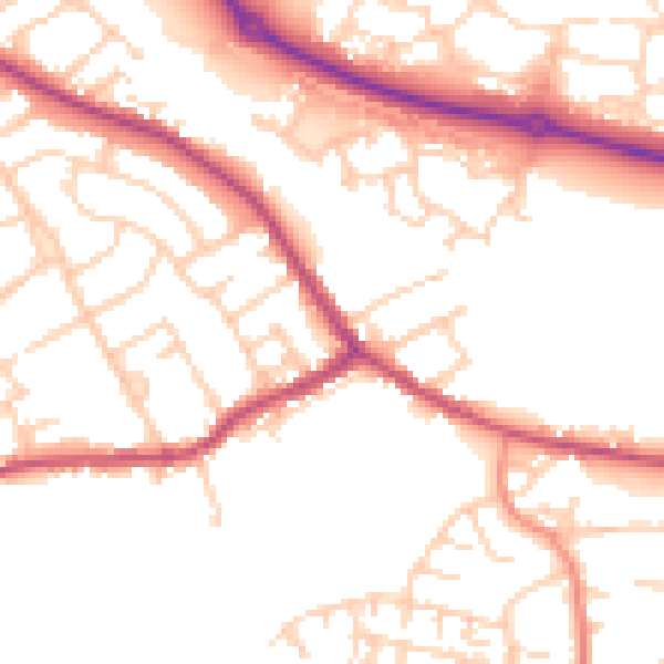 Daytime road noise heatmap for S63 6DG