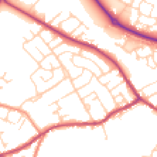 Daytime road noise heatmap for S63 6EN