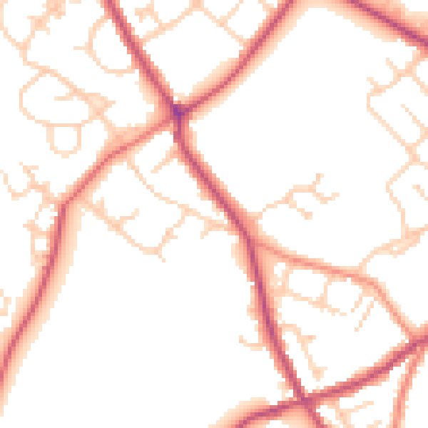 Daytime road noise heatmap for S63 6EU