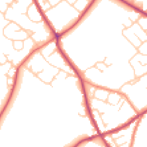 Daytime road noise heatmap for S63 6EW