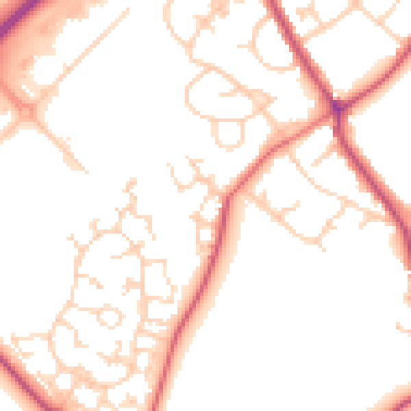 Daytime road noise heatmap for S63 6FZ