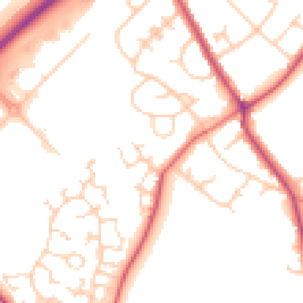 Daytime road noise heatmap for S63 6GD