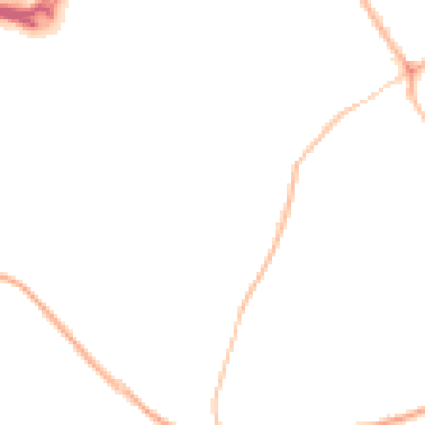 Night-time road noise heatmap for S63 6LW