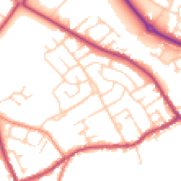 Daytime road noise heatmap for S63 6NJ