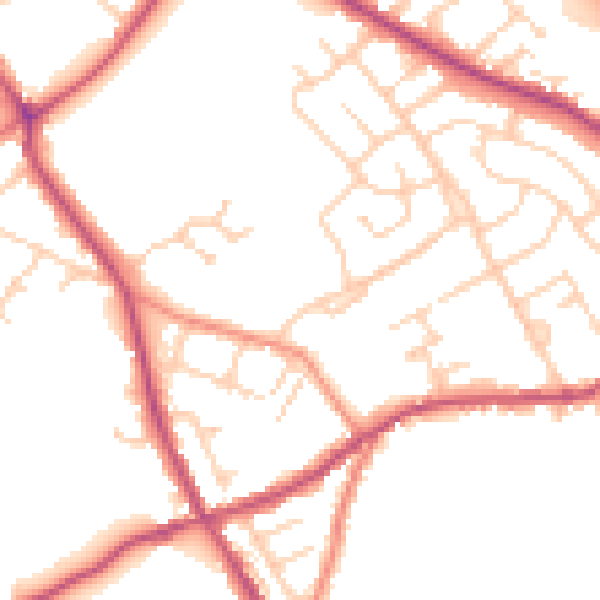 Daytime road noise heatmap for S63 6NN