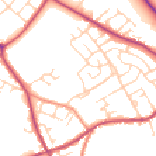 Daytime road noise heatmap for S63 6NP