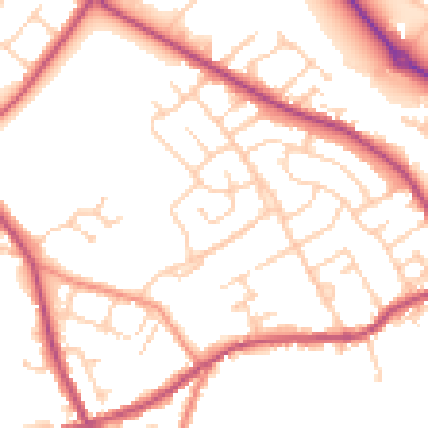 Daytime road noise heatmap for S63 6NT