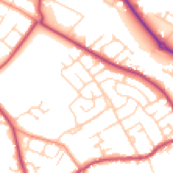 Daytime road noise heatmap for S63 6PA