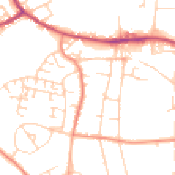 Daytime road noise heatmap for S63 6SD