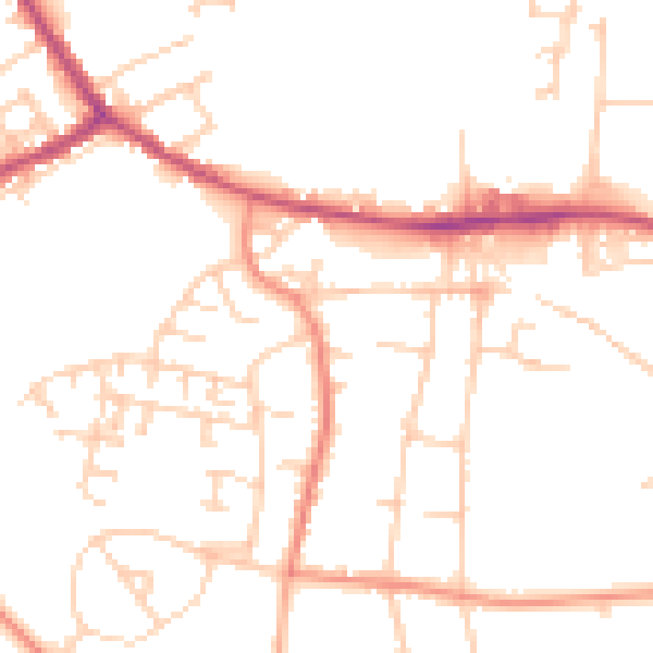 Daytime road noise heatmap for S63 6SF