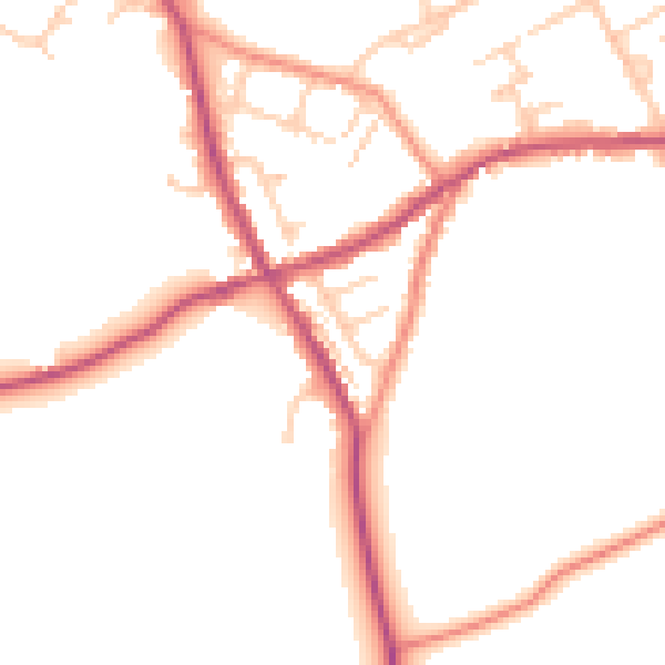 Daytime road noise heatmap for S63 6SH