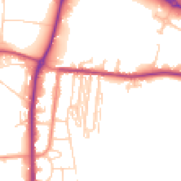 Daytime road noise heatmap for S63 7AG