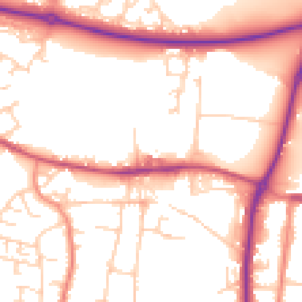 Daytime road noise heatmap for S63 7DA