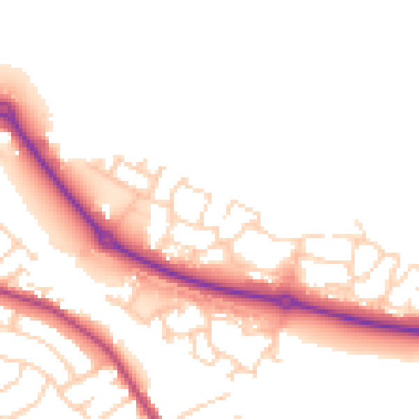 Daytime road noise heatmap for S63 7FJ