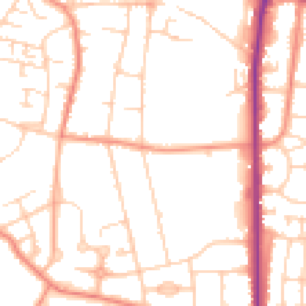 Daytime road noise heatmap for S63 7HJ