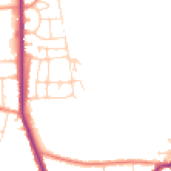 Daytime road noise heatmap for S63 7JU