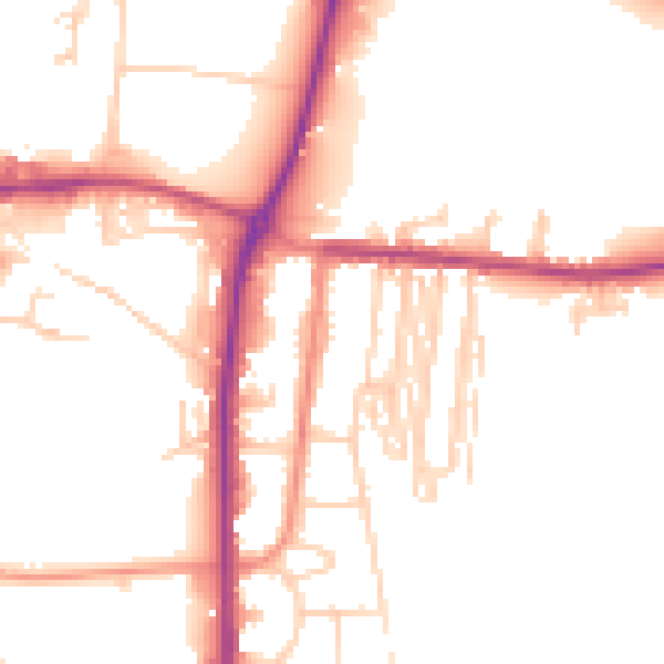Daytime road noise heatmap for S63 7NE