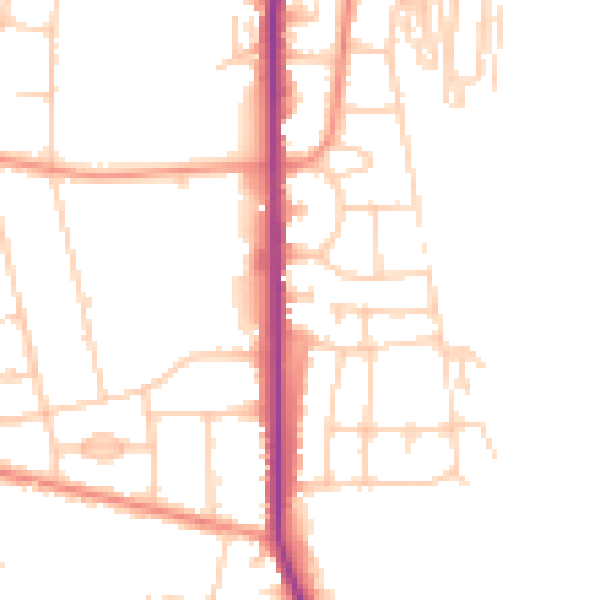 Daytime road noise heatmap for S63 7NR