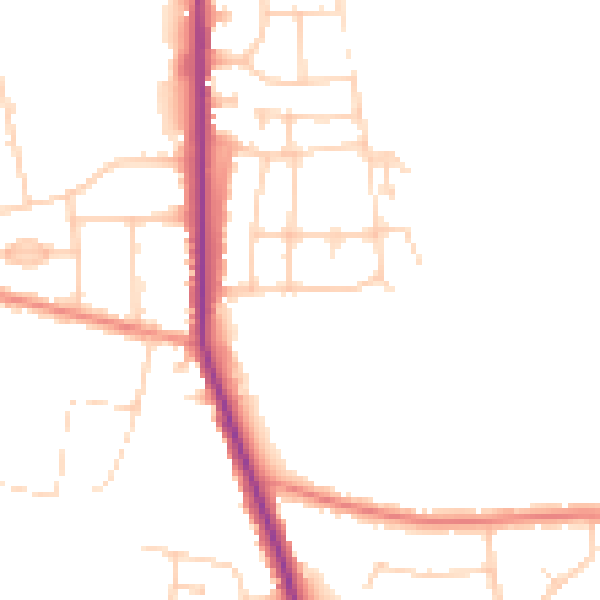 Daytime road noise heatmap for S63 7PQ
