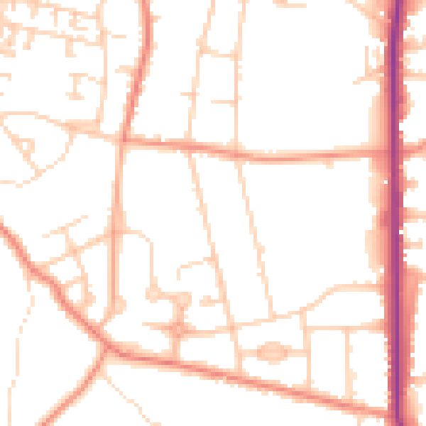 Daytime road noise heatmap for S63 7SP
