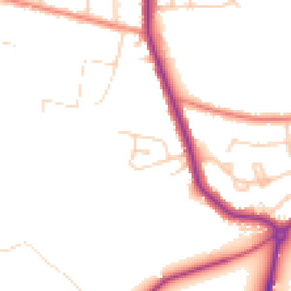 Daytime road noise heatmap for S63 7TT