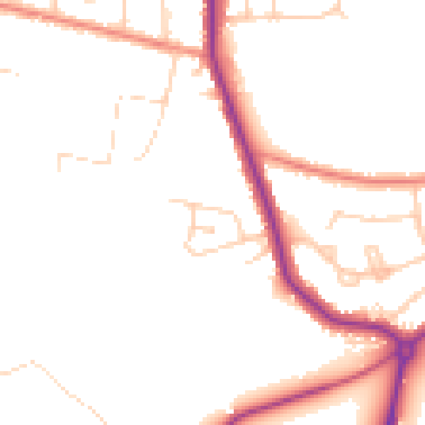 Daytime road noise heatmap for S63 7TU