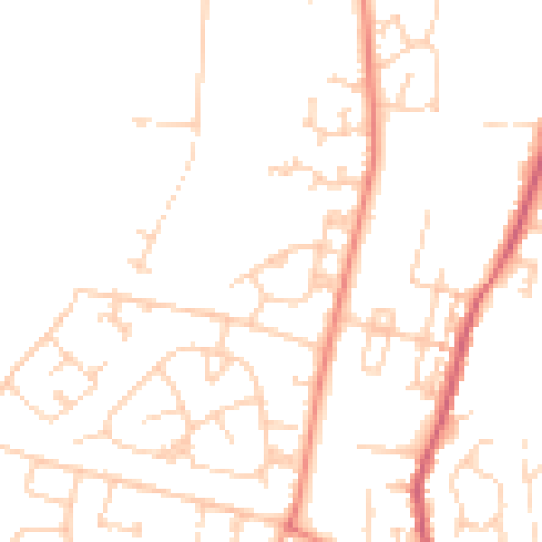 Daytime road noise heatmap for S63 8AN