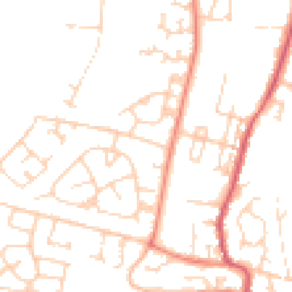 Daytime road noise heatmap for S63 8AQ