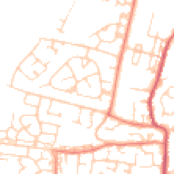 Daytime road noise heatmap for S63 8BE
