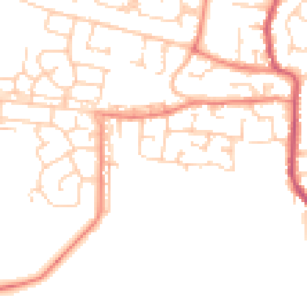 Daytime road noise heatmap for S63 8NE
