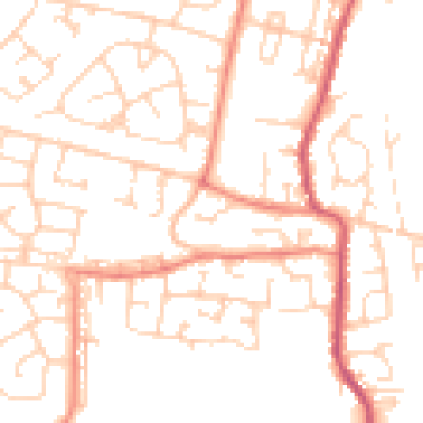 Daytime road noise heatmap for S63 8NR