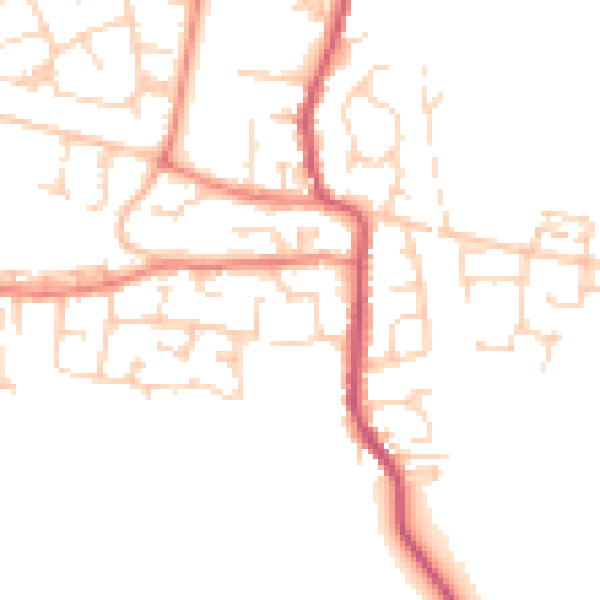 Daytime road noise heatmap for S63 8NW
