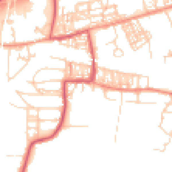 Daytime road noise heatmap for S63 9DF