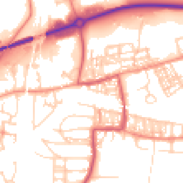 Daytime road noise heatmap for S63 9DP