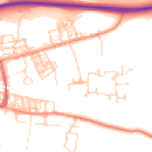 Daytime road noise heatmap for S63 9FQ