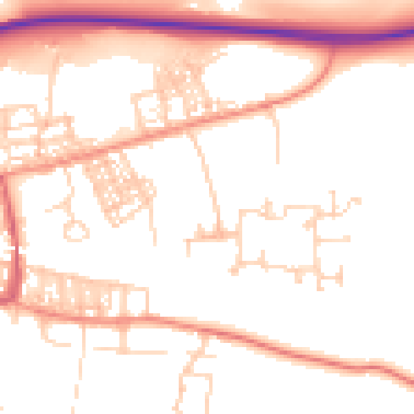 Daytime road noise heatmap for S63 9FR