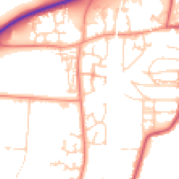 Daytime road noise heatmap for S63 9GA