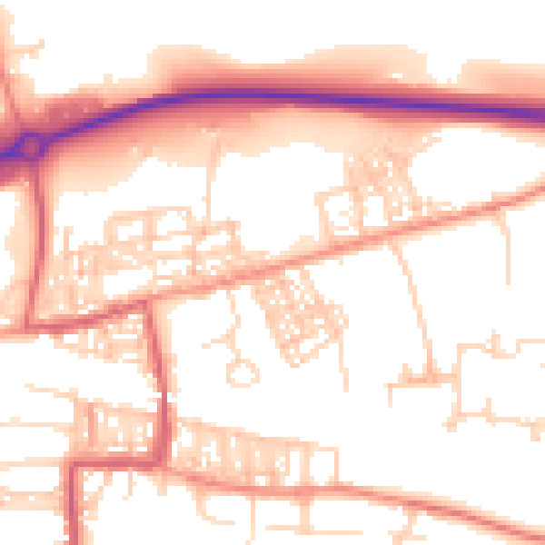 Daytime road noise heatmap for S63 9HL