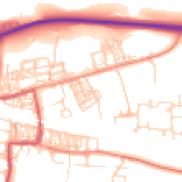 Daytime road noise heatmap for S63 9HT