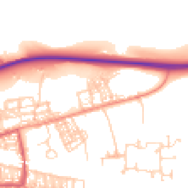 Daytime road noise heatmap for S63 9JN