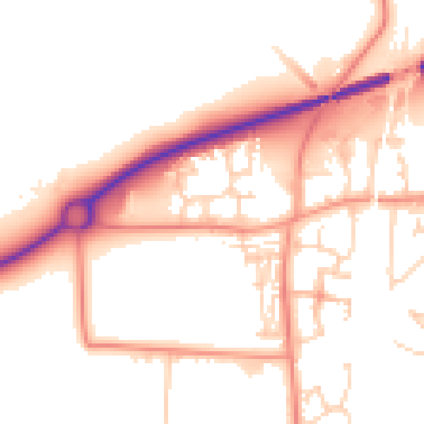 Daytime road noise heatmap for S63 9LG