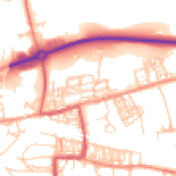 Daytime road noise heatmap for S63 9NA