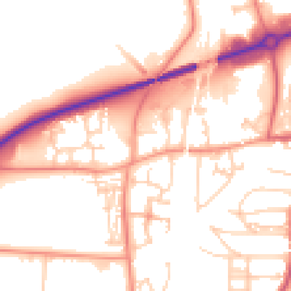 Daytime road noise heatmap for S63 9PH