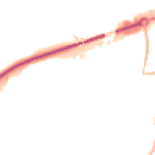 Night-time road noise heatmap for S63 9PH